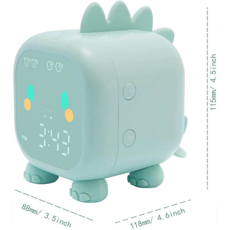 Rechargeable Cute Digital Alarm  Clocks Kids Dinosaur-shaped Alarm Clock Wake Up Night Lights For Girls Boys 