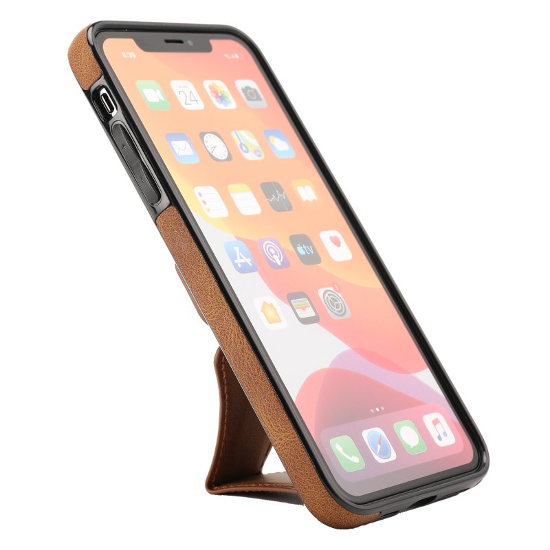 Mobile  Phone  Protective  Cover Solid Color Full Protector Anti-shock Anti-scratch Anti-slip Anti-fouling Phone Shell Compatible For Iphone 11 12 13 Series Brown_Iphone 11 pro max