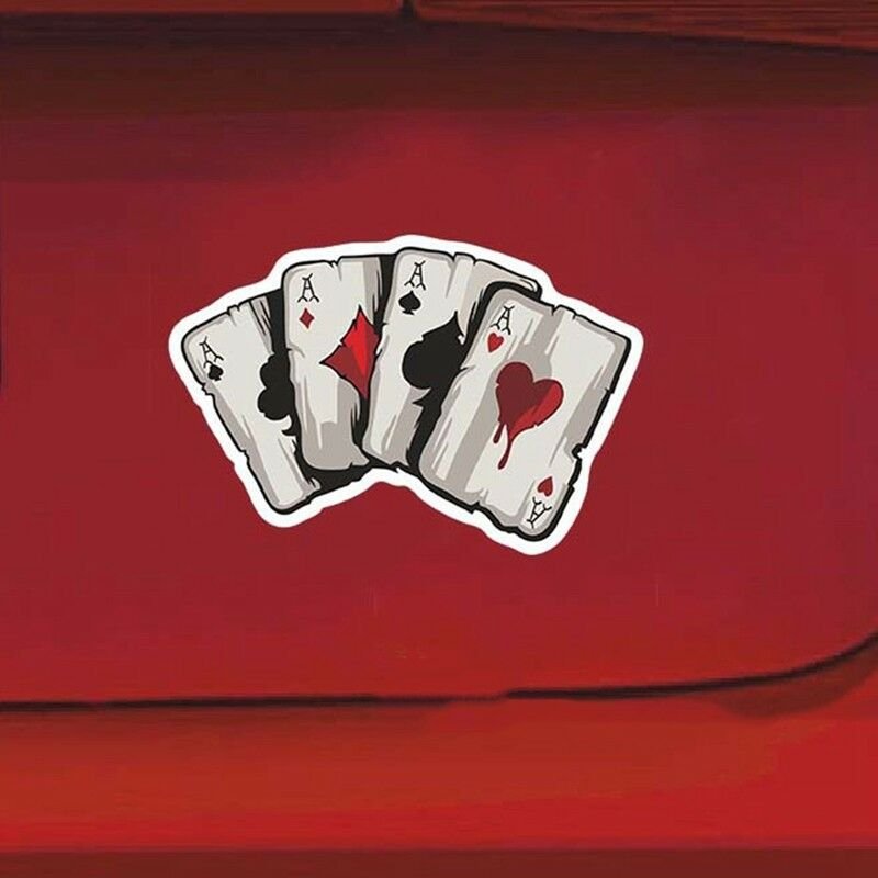 Reflect Graphics Playing Cards Vinyl Car Truck Window Laptop Helmet Decal Sticker