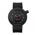 Oulm Men Business Silicone Wristwatch - Black