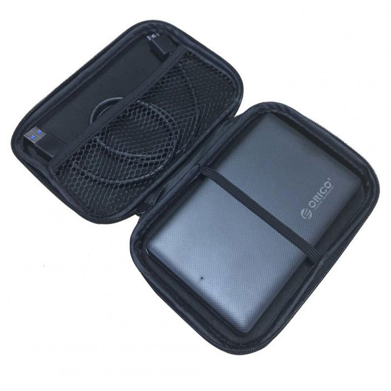 2.5 inch Mobile Hard Disk Box Shockproof Hard Case Data Cable Storage Box 