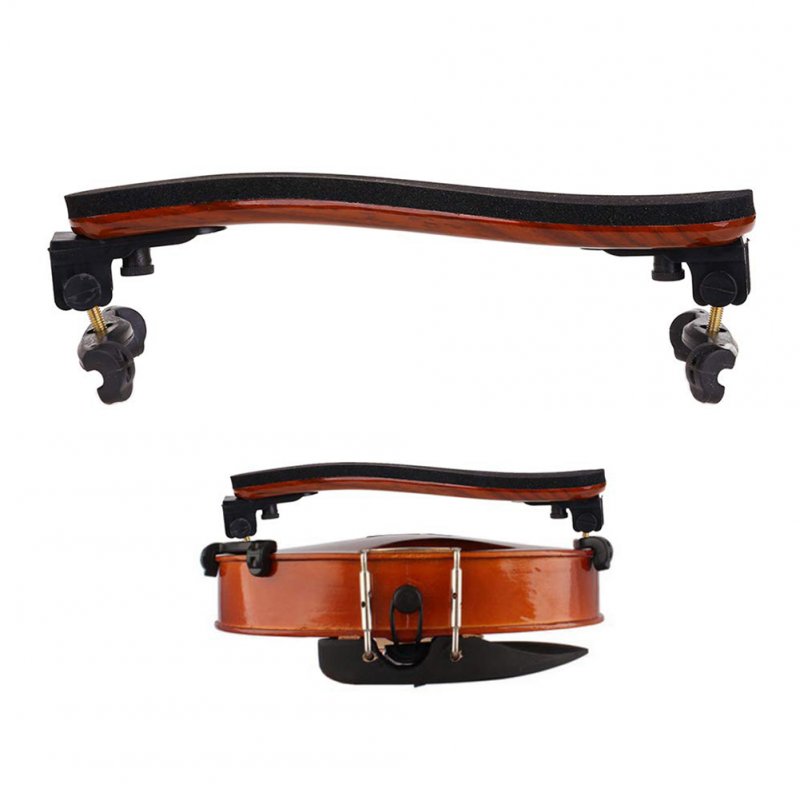 Maple Wood Violin Shoulder Rest for 3/4 and 4/4 Violin with Height Adjustable Feet  