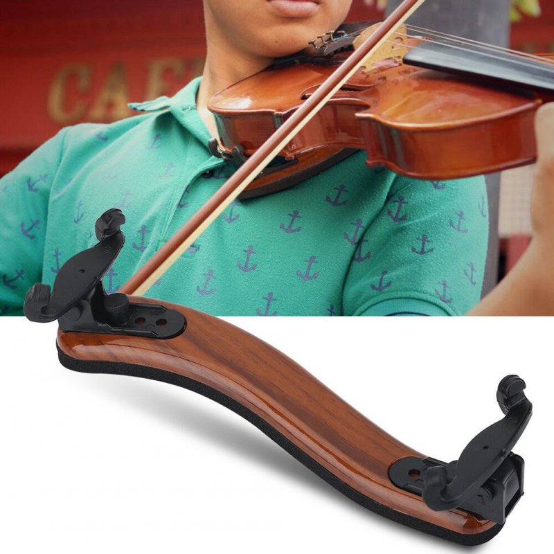 Maple Wood Violin Shoulder Rest for 3/4 and 4/4 Violin with Height Adjustable Feet  