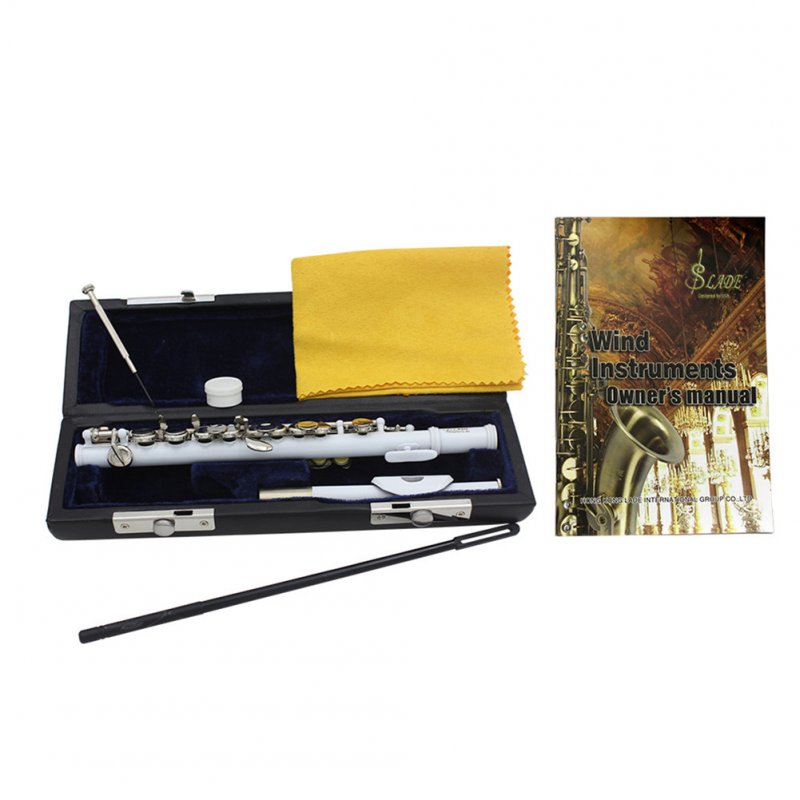 Delicate Piccolo Short Flute Plated 16 Sound Holes C Key Cupronickel with Leather Box+Cleaning Cloth+Screwdriver  