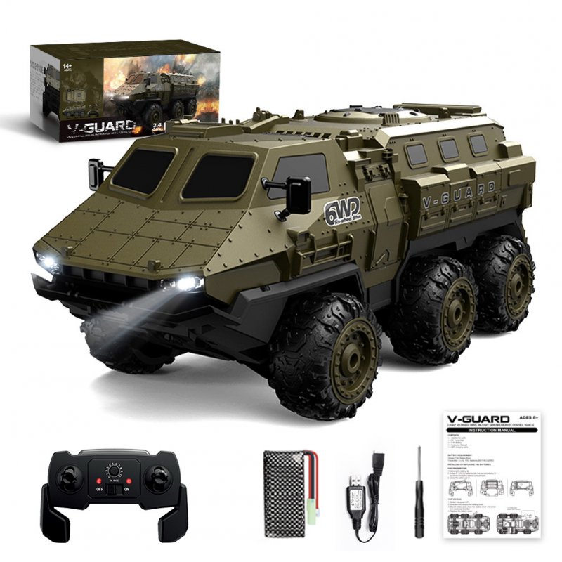 9510e 1:16 Remote Control Military Truck 6wd 2.4ghz Army Truck High Speed 30km/h RC Car Toys Light Brown