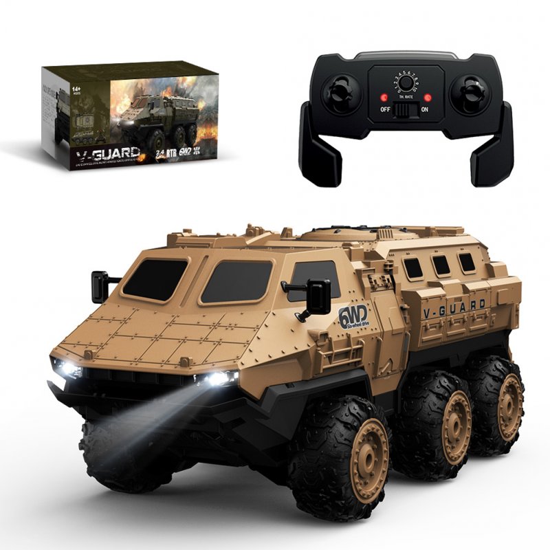 9510e 1:16 Remote Control Military Truck 6wd 2.4ghz Army Truck High Speed 30km/h RC Car Toys Light Brown