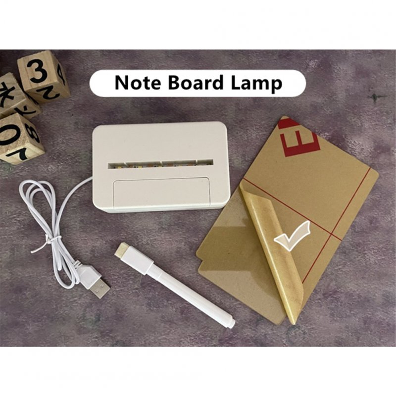 Acrylic Note Board Colorful Transparent Luminous Message Small Whiteboard Home Office Desktop Writing Board 
