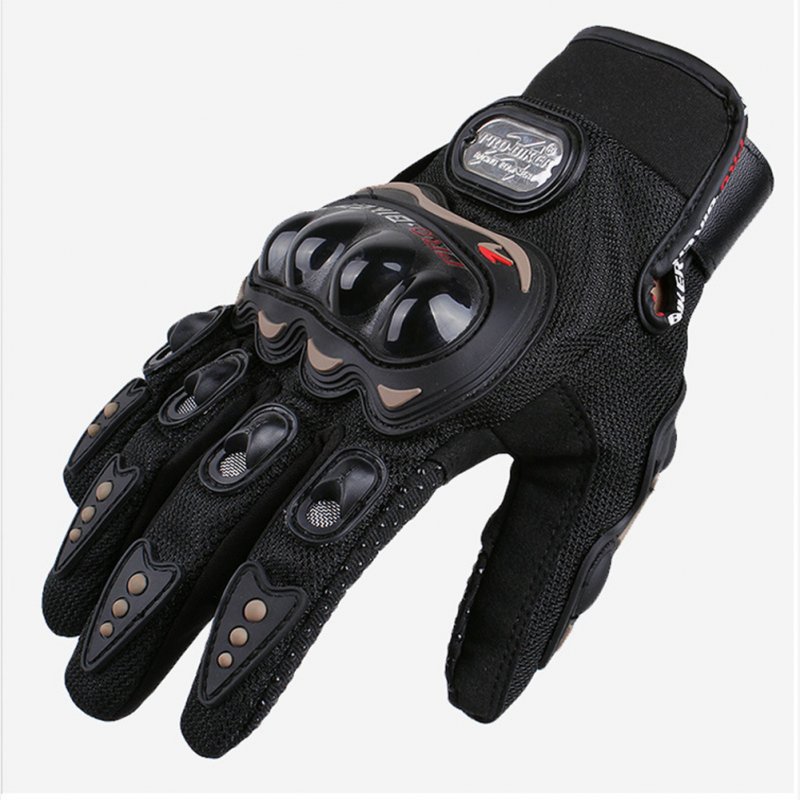 Motorcycle Riding Gloves Non-slip Wear-resistant Anti-fall Full Finger Gloves For Skiing Skating Fishing black M