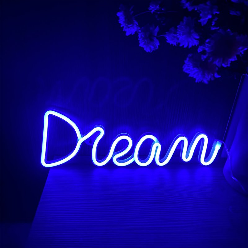 Led Dream Shape Neon Lamp Usb Charging Birthday Wedding Holiday Supply For Living Room Wall Decoration 
