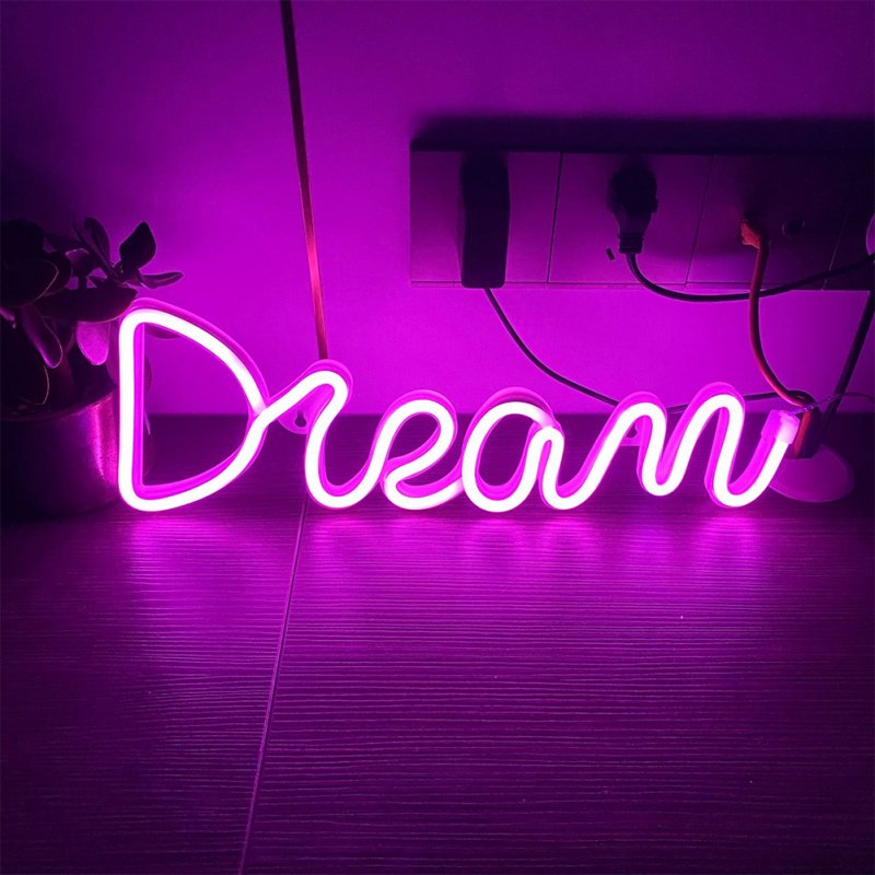 Led Dream Shape Neon Lamp Usb Charging Birthday Wedding Holiday Supply For Living Room Wall Decoration 