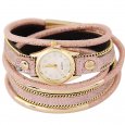 Women's Hand Chain Leather Belt Watch Pink