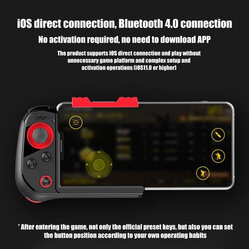 For Android IOS Game Controller PG-9121 Wireless Bluetooth for Tablet PC TV Box One-handed Smartphone Android Game Joystick 