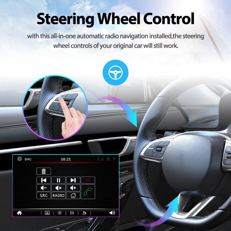 1 Din Car Mp5 Player 7-inch Manual Retractable Touch Screen Bluetooth Reversing Video Player 