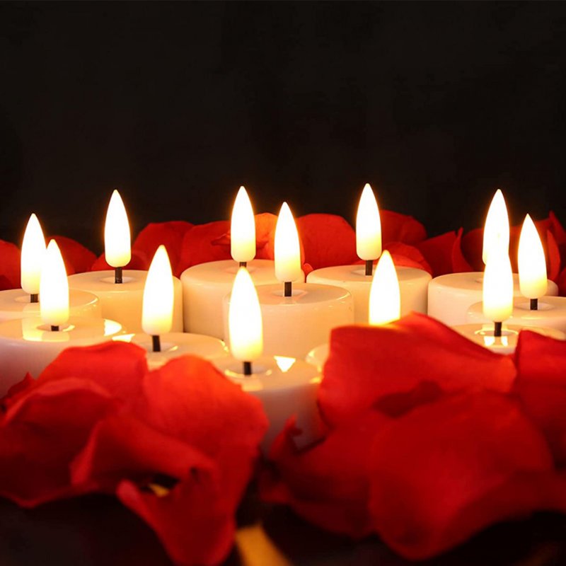 3d Led Electronic Candle Light Flickering Flameless For Birthday Party Wedding Romantic Decoration 