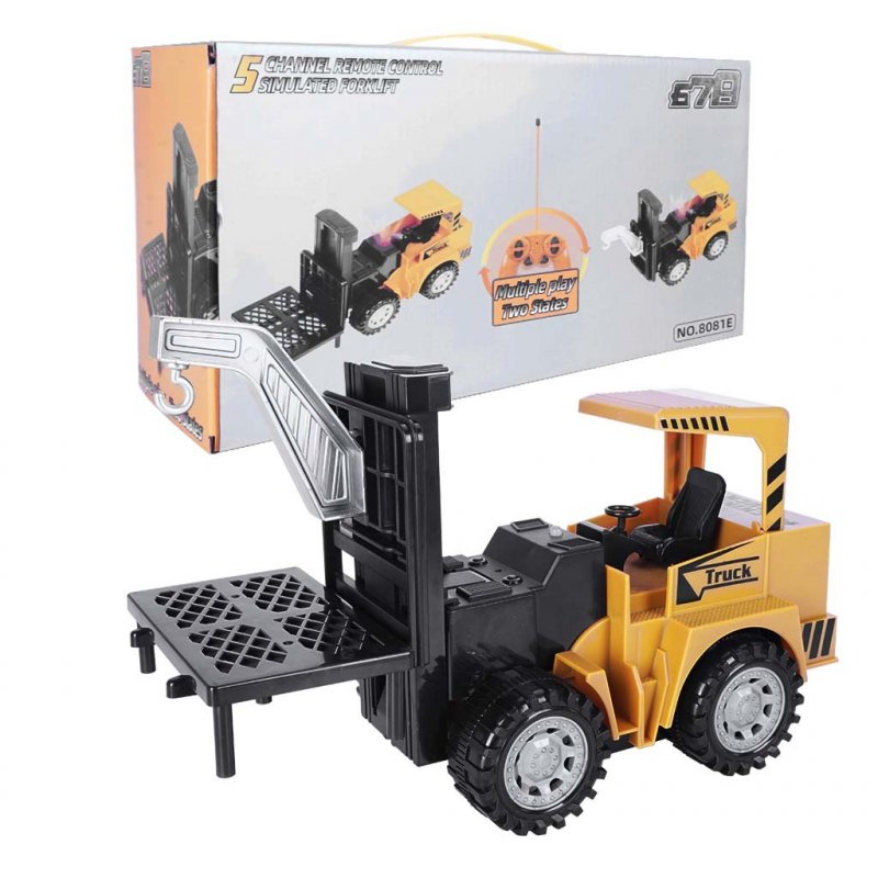 1:24 Wireless Remote Control Forklift 5-channel Simulation Electric Engineering Vehicle 8081e