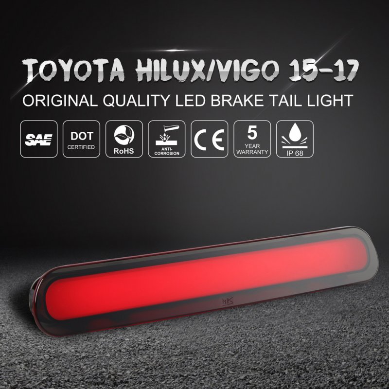 For Toyota Hilux VIGO 2015-2017 Car LED Rear Brake Light Middle Stop Third Tail High Brake Lamp Short black