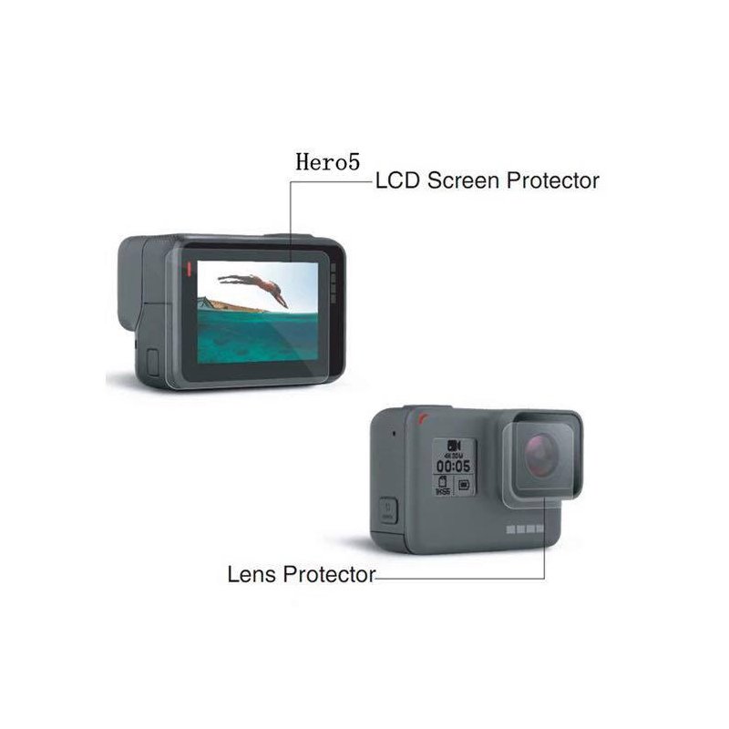 Tempered Film for Gopro Hero 7 6 5 Protector Tempered Screen for Go Pro Hero 7 6 5 Black Action Camera 