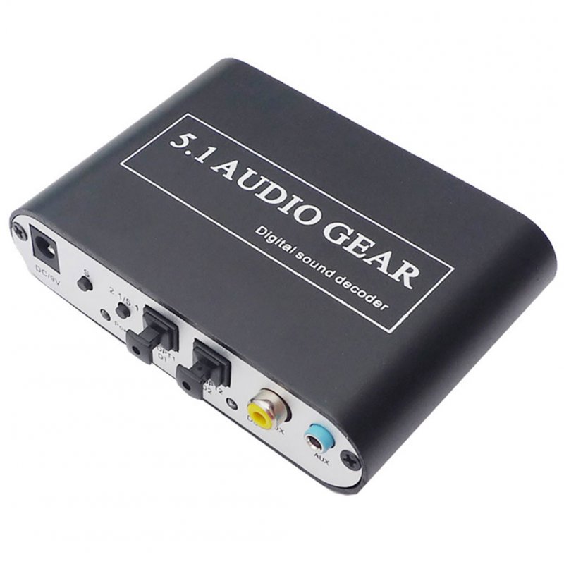 5.1 Audio Gear Digital Sound Decoder Converter AC3 DTS to 5.1CH Analog Audio for DVD PC