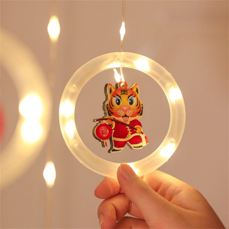 2022 Spring Festival Decoration Light  String New Year Window Curtain Wishing Ring Lamp Bedroom Terrace Corridor Decoration