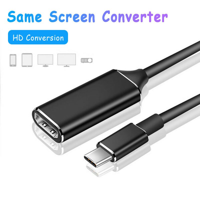 Type-c to HDMI HD TV Adapter USB-C 4k Adapter for PC Laptop Tablet Phone Plug and Play Stable Signal Transmission 