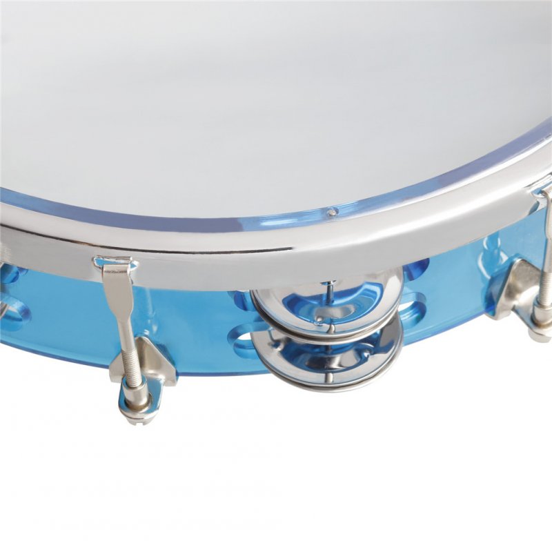J93 10" Self-tuning Tambourine Handbell Hand Drum Percussion Instrument Toy 