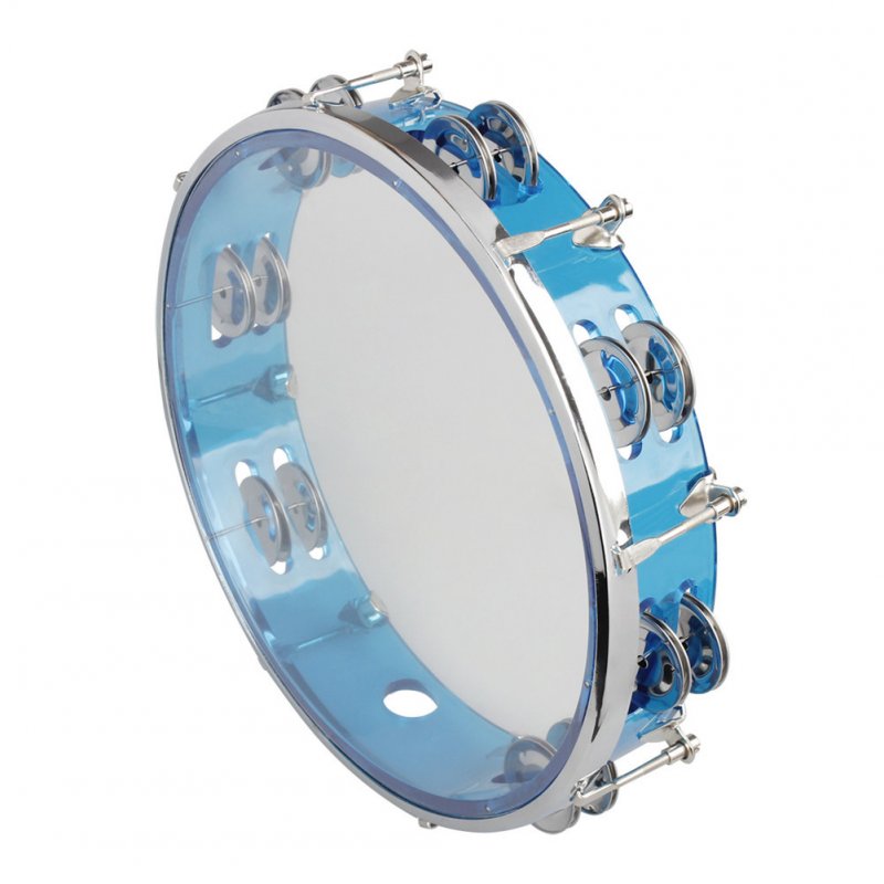 J93 10" Self-tuning Tambourine Handbell Hand Drum Percussion Instrument Toy 