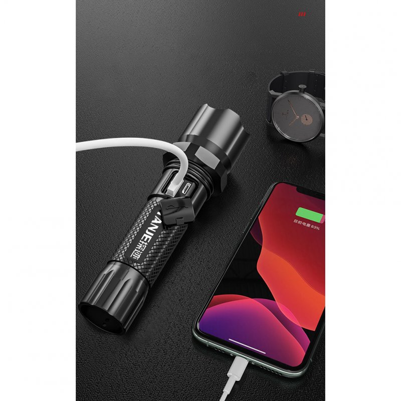 Led Mini Flashlight Waterproof USB Charging 3 Mode Home Portable Long Battery Life Torch Power Bank Flashlight