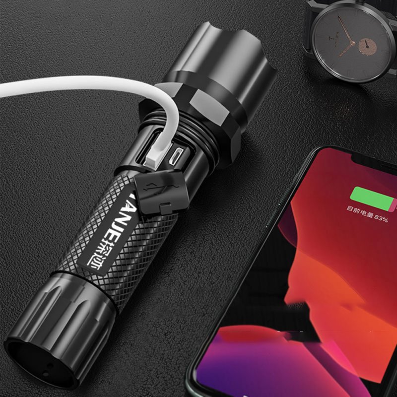 Led Mini Flashlight Waterproof USB Charging 3 Mode Home Portable Long Battery Life Torch Power Bank Flashlight