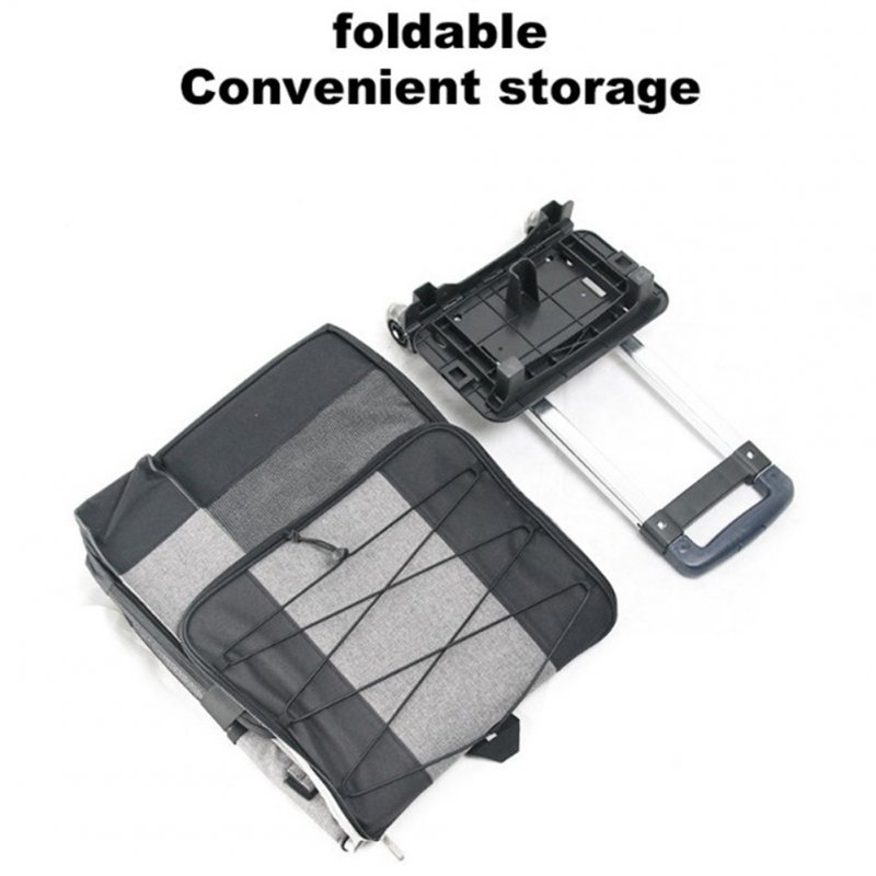Trolley Insulation Bag Outdoor Portable Travel Picnic Large-capacity Oxford Cloth Trolley Ice Bag with Wheels 
