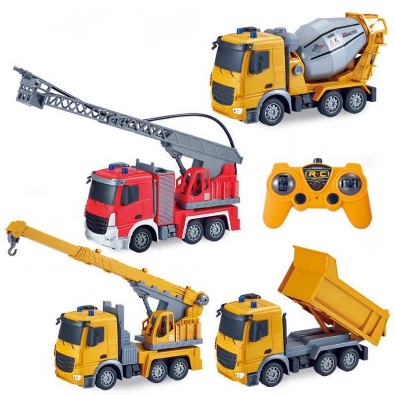 1:24 Wireless RC Engineering Car Fire Sprinkler Electric RC Car Model 2.4G 6-channel Toy Engineering Dump Truck