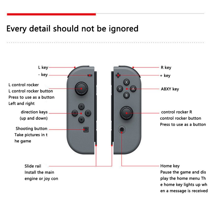 Joycon Switch Joystick Controller Left and Right Game Handle Bluetooth Wireless Gamepad 