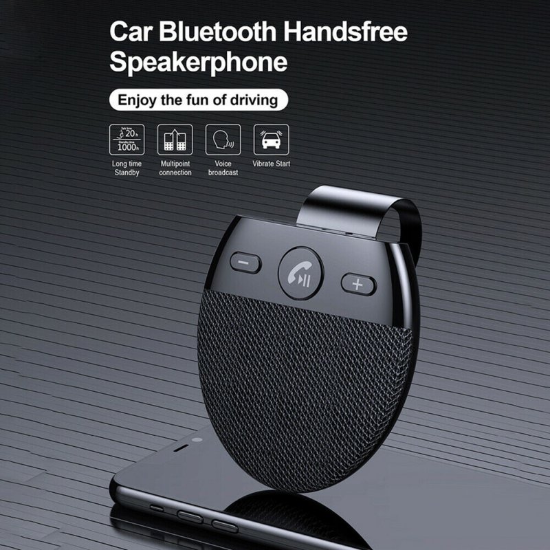 Sun Visor Bluetooth 5.0 Wireless Hands-free Car Kit 
