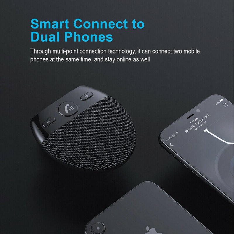 Sun Visor Bluetooth 5.0 Wireless Hands-free Car Kit 