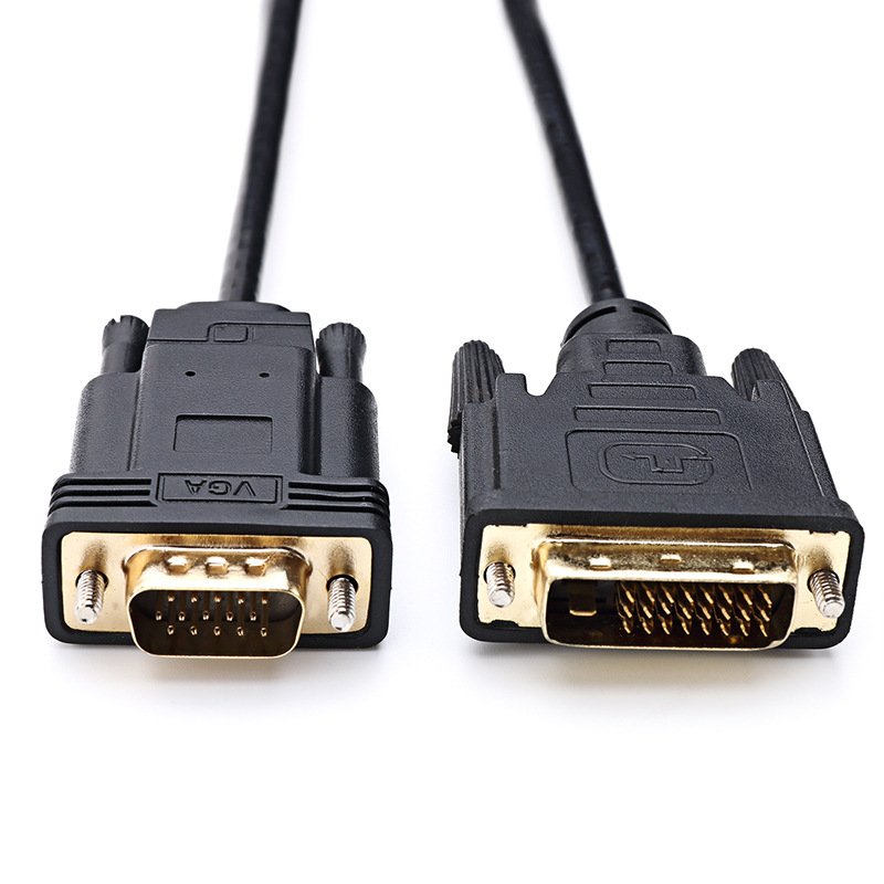 Cabledeconn 2M DVI 24+1 DVI-D Male to VGA Male Adapter Converter Cable for PC DVD Monitor HDTV 