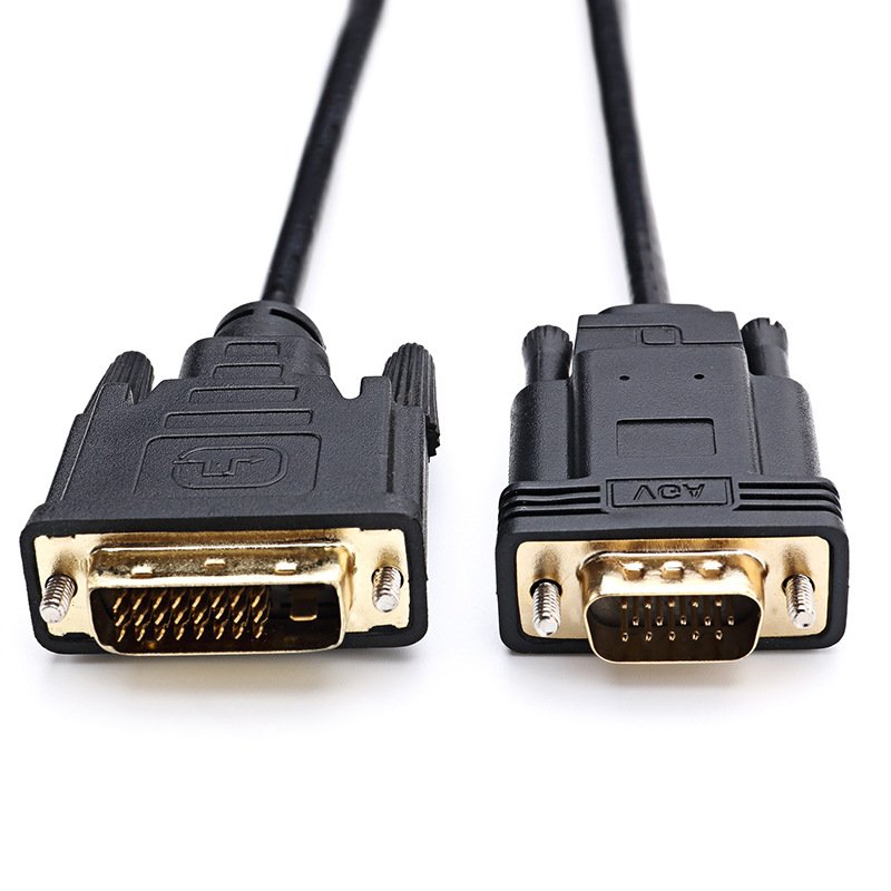 Cabledeconn 2M DVI 24+1 DVI-D Male to VGA Male Adapter Converter Cable for PC DVD Monitor HDTV 