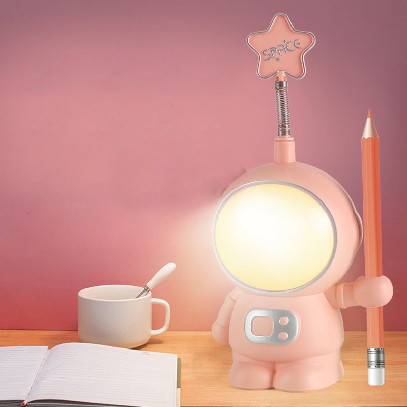 3w Cute Creative Astronaut Night Light Usb Plug-in Bedroom Bedside Lamp For Bedroom Bathroom Decor YC-7801A pink 3W