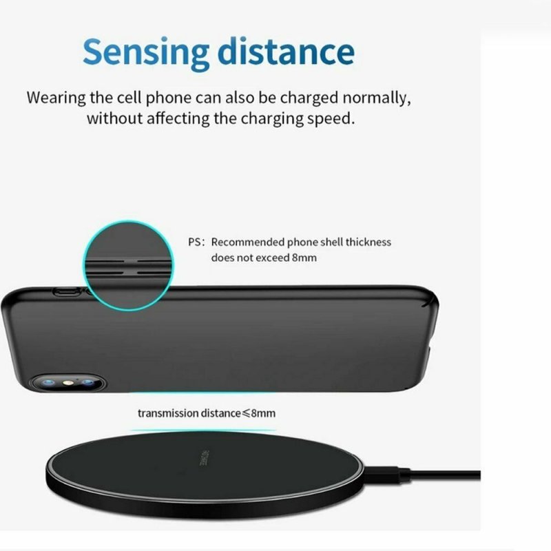 Luxury Qi Fast Wireless Charger for Samsung Galaxy S10 Plus S9 S8 S7 Note 9 8 