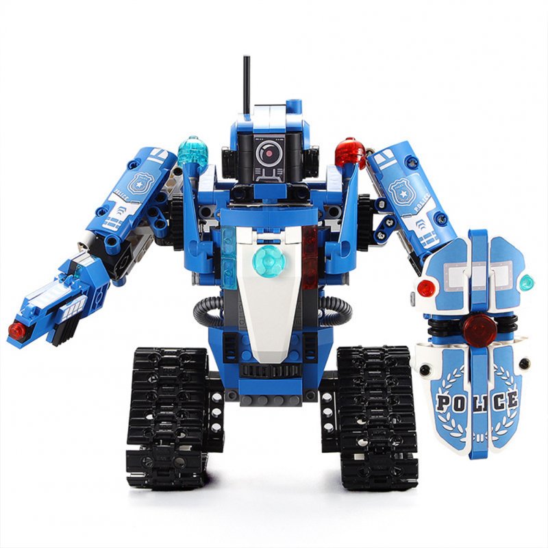 Assembled Building Blocks Remote  Control  Car  Toys 2-in-1 Deformation Robot + Vehicle Model Holiday Gifts For Boys Children 