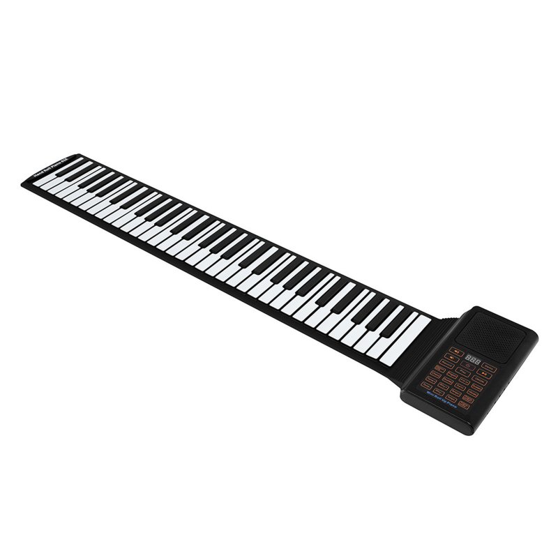 61-Key Roll up Keyboard Piano for Beginners Hifi Stereo Speakers Hand-Rolled Electronic Piano with Pedal
