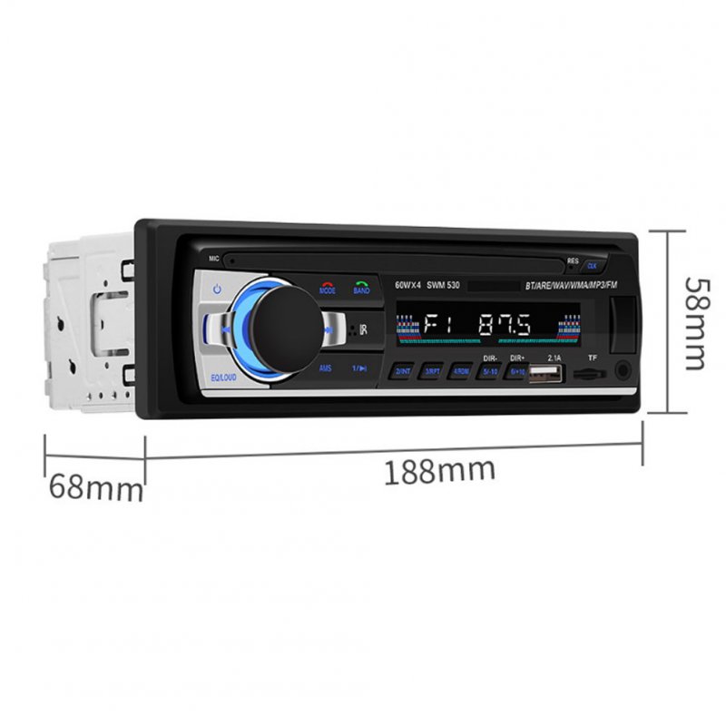 Multimedia Car  Mp3  Player Dual Usb Phone Fast Charging Fm Player Radio Bluetooth-compatible U Disk Tf Card Amplifier Reader Swm-530 