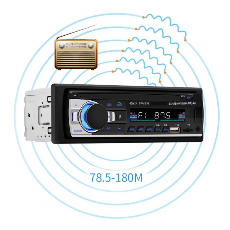 Multimedia Car  Mp3  Player Dual Usb Phone Fast Charging Fm Player Radio Bluetooth-compatible U Disk Tf Card Amplifier Reader Swm-530 