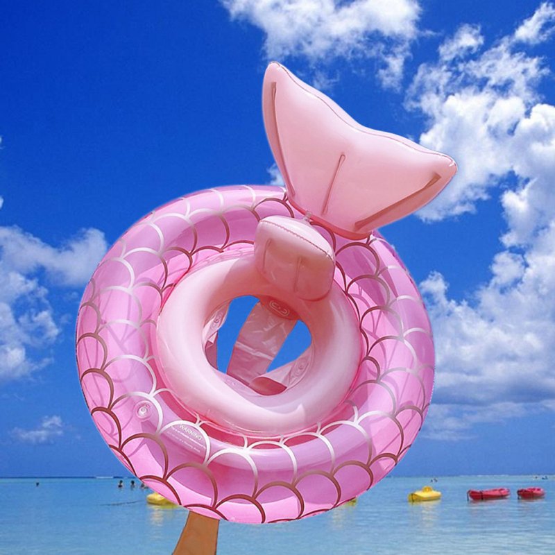 Kids Inflatable Pool Floats Thickened Baby Mermaid Seat Swimming Ring for 3-8 Years Old Kids