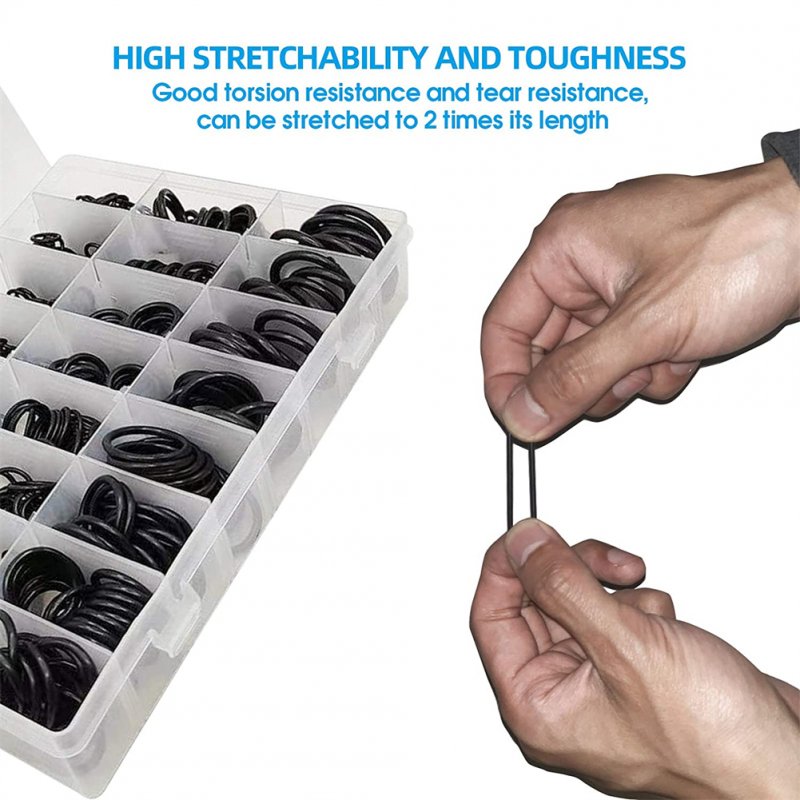 740pcs Nitrile Rubber O-ring Set 24 Sizes Oil-resistant Sealing Ring Gasket Repair Kit For Faucet Valve 