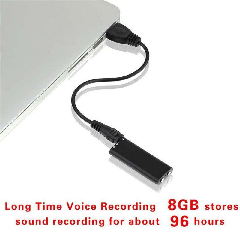 Mini Audio Recorder Voice Listening Device 96 Hours 8GB Bug  