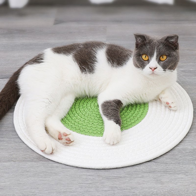 Pet Cat Round Scraper Mat Scratch-resistant Scratch Board Sleeping Blanket Sofa Furniture Protector 