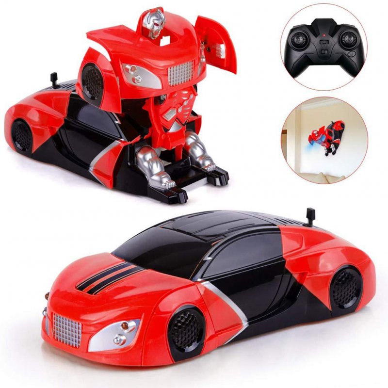 Kids Remote Control Car Gesture Induction Deformation Wall Climbing Stunt Car 9950a Red