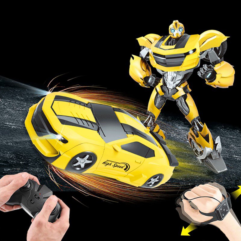 Kids Remote Control Car Gesture Induction Deformation Wall Climbing Stunt Car 9950a Red