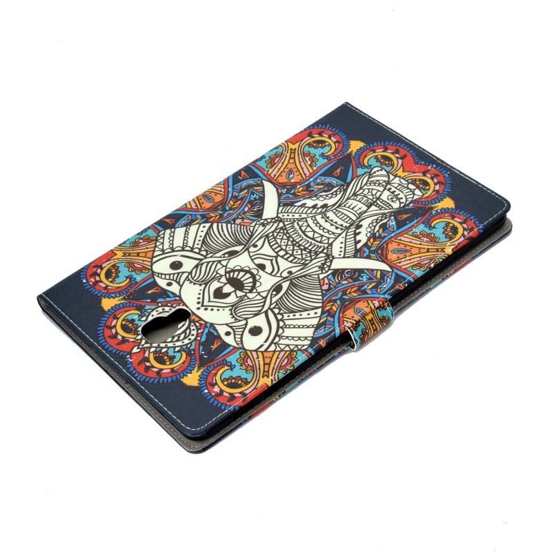 For Samsung T590 Laptop Protective Case Color Painted Smart Stay PU Cover with Front Snap 