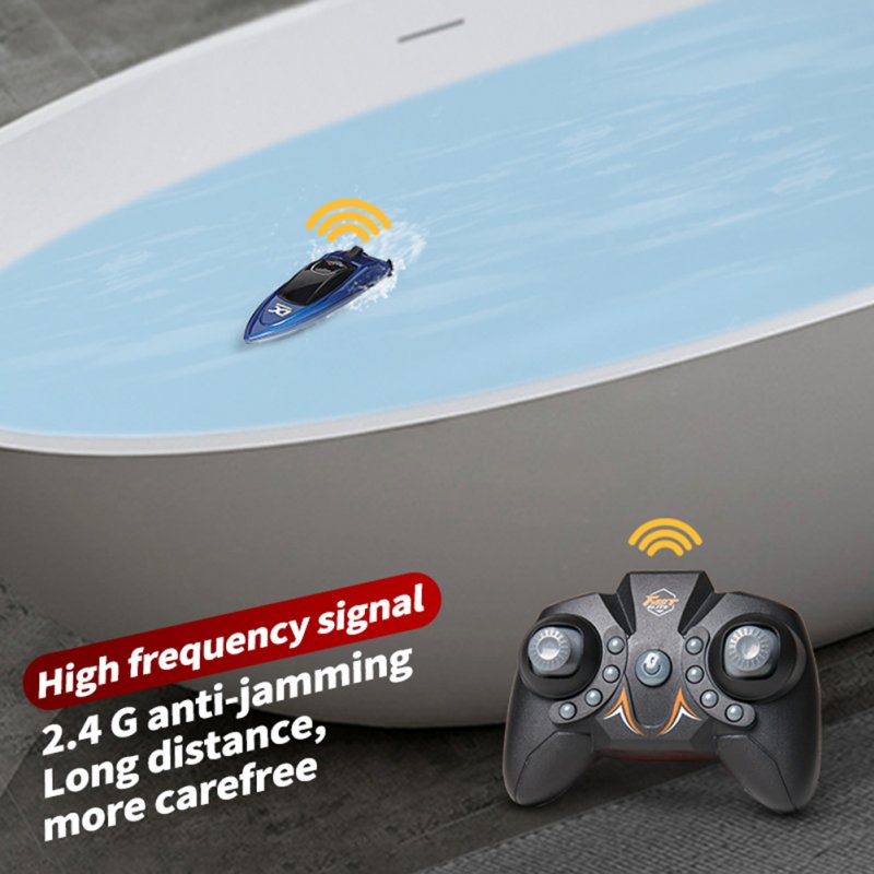 Mini Rc  Boat 5km/h Radio Remote Controlled High Speed Ship With Led Light Palm-boat Summer Water Toy Pool Toys Models Gifts 