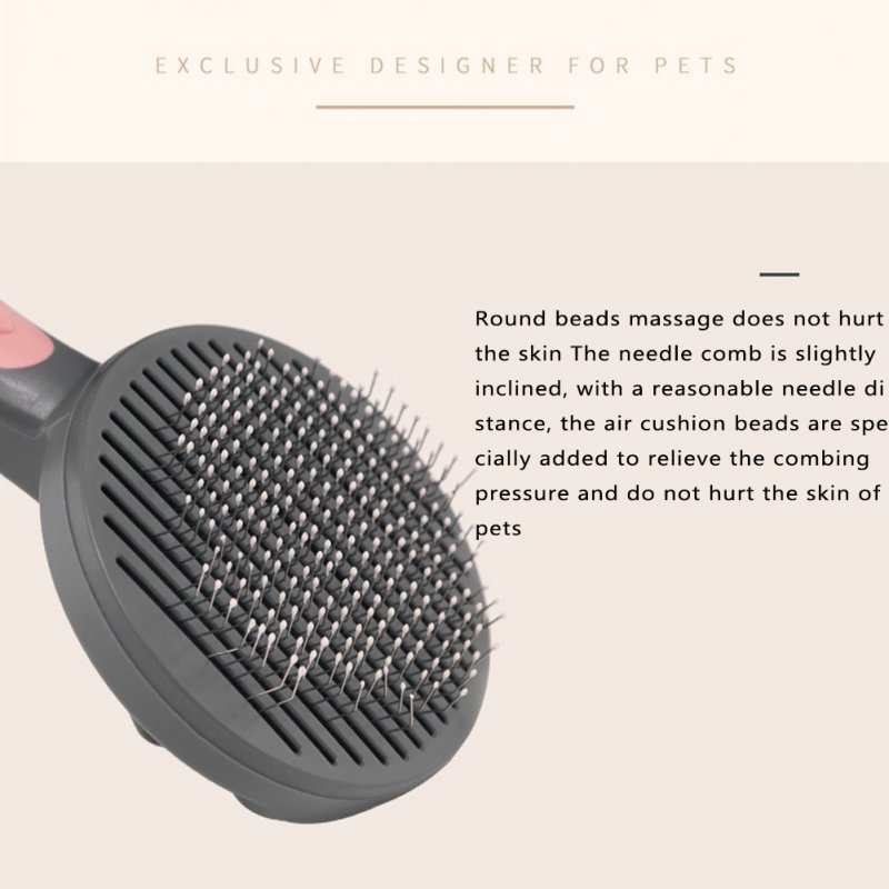 Ergonomic Pet  Self-cleaning  Slicker  Brush Gently Non-slip Hair Loss Cleaning Needle Comb Dogs Cats Rabbit Grooming Brushes Tool 